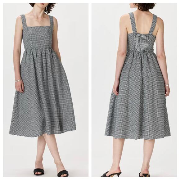 Quince Gingham Midi Dress - Picture 1 of 6